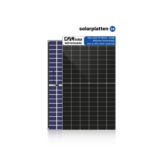 NEU - Solarmodul 510 Watt | Bifacial | Glas Glas | DAH SOLAR | DHN-60R18/DG(BW)