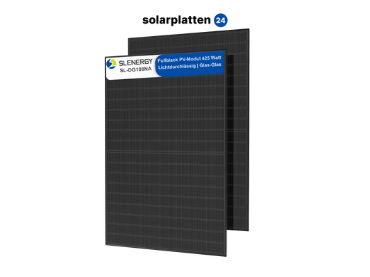 Solarmodul 425 Watt | Bifacial | Glas Glas | Fullblack | Slenergy | SL-DG108NA